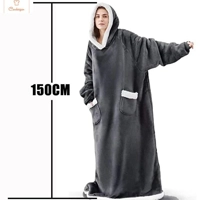 Cozy Oversized Fleece Hoodie Blanket