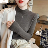 Cardeegan Womens Stretch Turtleneck Knitted Sweater