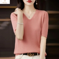 Casual V-neck Knit Sweater for Women