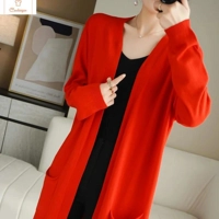 Womens Cashmere V-Neck Knit Cardigan