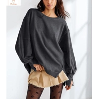 Cotton Oversized Patchwork Hoodie for Women