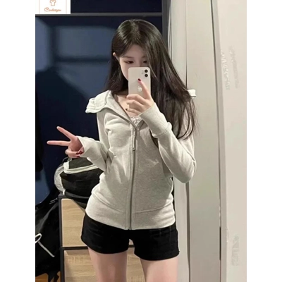 Casual Slim Fit Black Hoodie Jacket