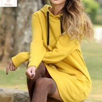 Autumn Long Sleeve Hoodie Dress for Women