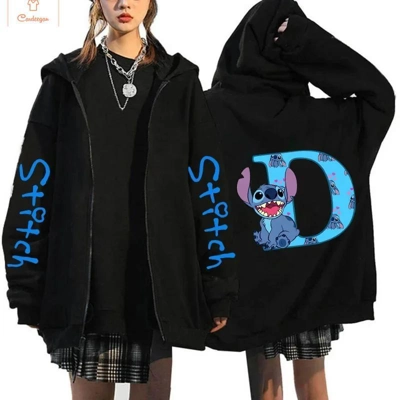 Disney Lilo Stitch Zip-Up Graphic Hoodie
