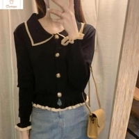 Elegant Ruffled Cardigan Sweater for Women