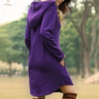 Autumn Long Sleeve Hoodie Dress for Women