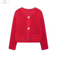 Casual Long Sleeve Knitted Cardigan for Women