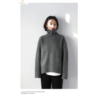 Loose Turtleneck Knit Sweater for Women