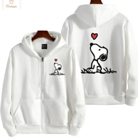 Snoopy Cartoon Zip Up Hoodie Jacket
