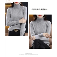 Womens Merino Wool Cashmere Turtleneck Sweater