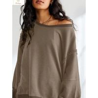 Cotton Oversized Patchwork Hoodie for Women