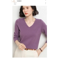 Cashmere V-neck Pullover Sweater for Women