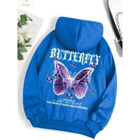 Beautiful Purple Butterfly Casual Hoodie