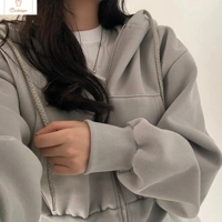 Y2K Zip Up Hoodie Womens Oversized