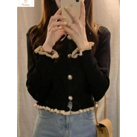 Elegant Ruffled Cardigan Sweater for Women