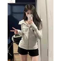 Casual Slim Fit Black Hoodie Jacket