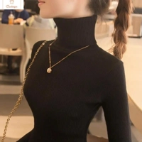 Elegant Korean Turtleneck Knitted Sweater