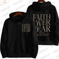 Faith Over Fear Womens Zip Hoodie