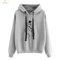 Autumn Fleece Heart Design Hoodie