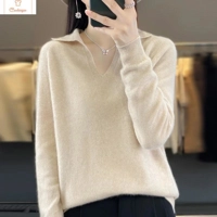 Casual Womens V-neck Woolen Sweater