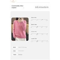 Womens V-neck Long Sleeve Fashion Sweater