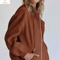 Fashion Gray Zip-Up Hoodie for Women