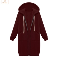 Casual Oversized Fleece Zip-Up Hoodie