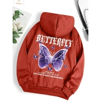Beautiful Purple Butterfly Casual Hoodie