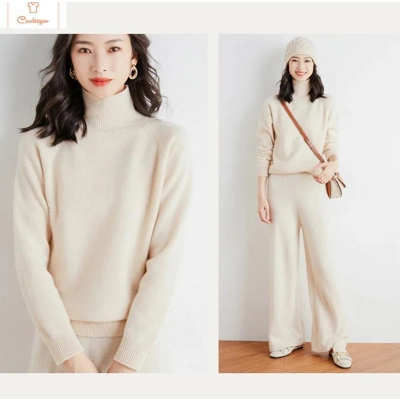 Womens Cashmere Turtleneck Sweater Jumper