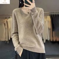 Womens Merino Wool V-Neck Sweater
