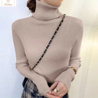 Womens Long Sleeve Turtleneck Knit Sweater