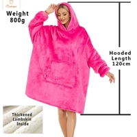 Cozy Oversized Fleece Hoodie Blanket