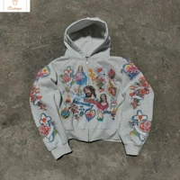 Retro Gothic Harajuku Zip-Up Hoodie