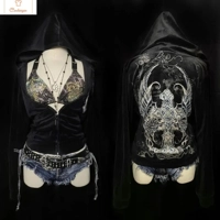 Womens Rock Aesthetics Zipper Hoodie