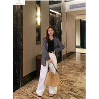 Chic V-neck Knitted Ribbed Sweater