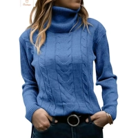 Vintage Slim Fit Turtleneck Sweater for Women