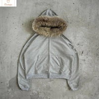 Y2k Harajuku Fur Collar Hoodie