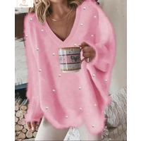 Cardeegan Ribbed Knitted Loose Sweater