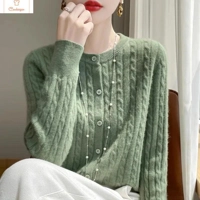 Womens Long Sleeve Knitted Cardigan Sweater
