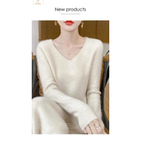 Merino Wool V-Neck Pullover Sweater