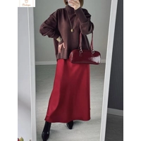 Cardeegan Womens Burgundy Turtleneck Sweater