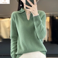 Casual Womens V-neck Woolen Sweater