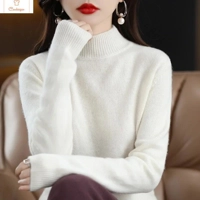 Womens Merino Wool Half Polo Sweater