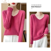 Merino Wool V-Neck Pullover Sweater