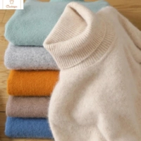 Womens Merino Wool Cashmere Turtleneck Sweater