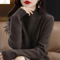 Womens Merino Wool Half Polo Sweater