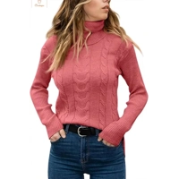 Vintage Slim Fit Turtleneck Sweater for Women