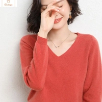 Cashmere V-neck Pullover Sweater for Women