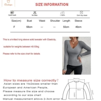 Womens V-Neck Rib Knit Sweater