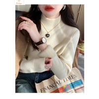 Womens Retro Red Velvet Turtleneck Sweater